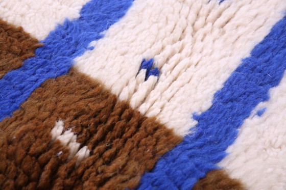 Image 1 of Handmade Beni Ourain Wool Rug: Minimalist Boho Decor 3X2m