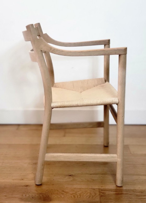 Image 1 of Juego de 6 sillas de comedor modelos CH46 y CH47 de Hans J. Wegner.