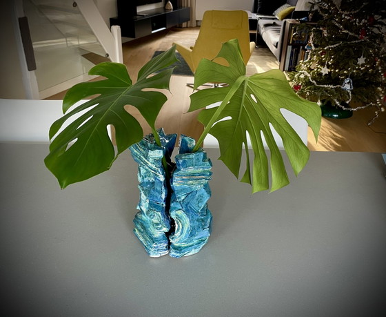 Image 1 of Heavy ceramic vase two halves