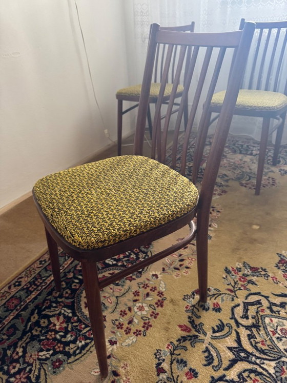 Image 1 of Belmondo Dining Table and 4 Chairs Mid-Century Czechoslovakia