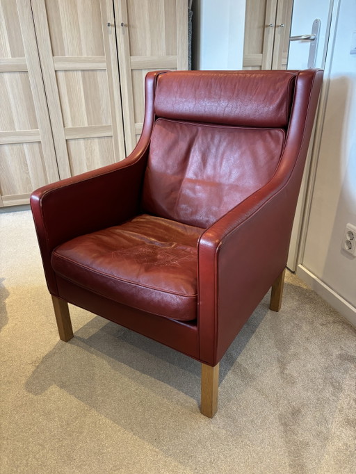 Borge Mogensen 2431 – Børge Mogensen, fauteuils, Leather, Wood