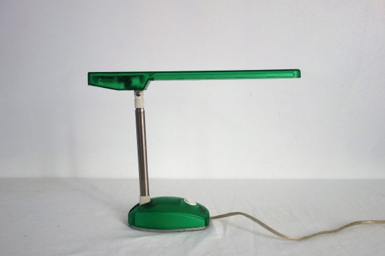 Microlight Grüne Schreibtischlampe von Ernesto Gismondi für Artemide 90er, Tischlampen, Kunststoff, Metall (Foto 3 von 13)