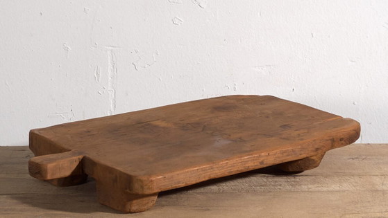 Petite table ancienne en bois massif (c.1920) #12 – Tables d'appoint, Rustic (photo 3 of 10)