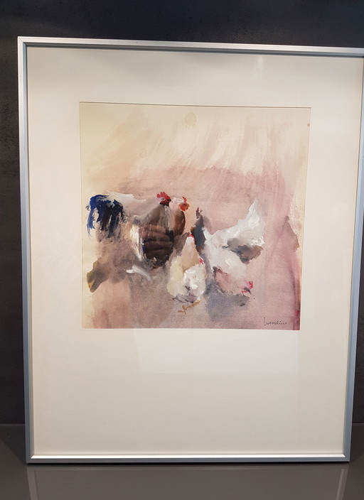 Jeanne Wesselius - Farms - watercolor