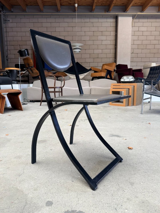 KFF Sinus chair, Karl Friedrich Förster (Bestand: 3) – Esszimmerstühle, Leder, Metall (photo 5 of 21)