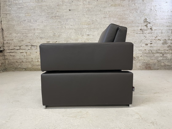 Image 1 of Poltrona Brühl Tomo in pelle marrone