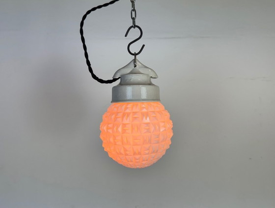 Image 1 of Vintage witte porseleinen hanglamp, jaren 70