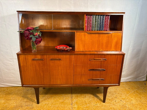Mid Century Retro Teak Sideboard / Highboard by Jentique Circa 1960  A fantastic mid century modern teak sideboard / highboard b