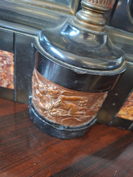 Image 1 of Espléndido tríptico de repisa de chimenea estilo Napoleón III (segunda mitad del siglo XIX)