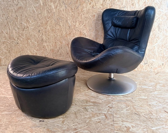 Image 1 of  Natuzzi  fauteuil met bijpassende voetenbank