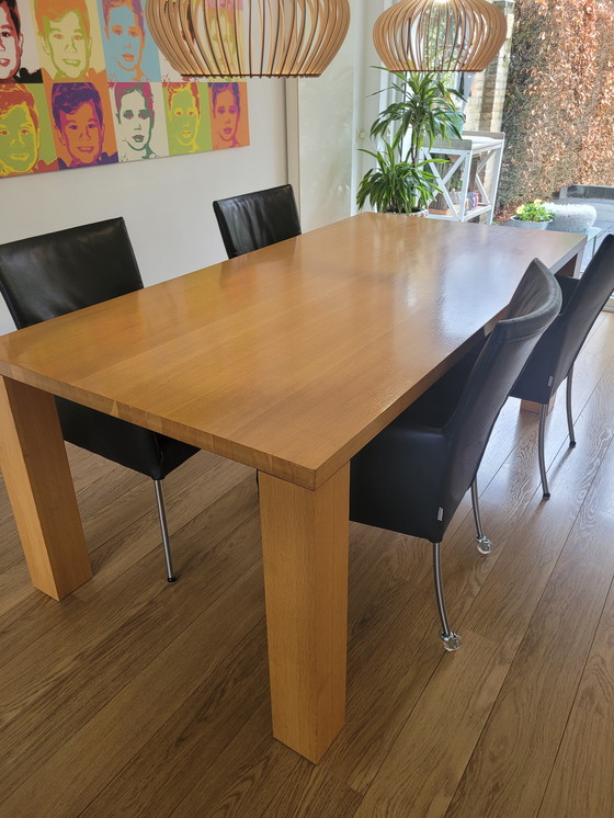 Image 1 of Oak dining table 200x100 height 77, top thickness 4cm