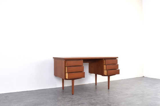 Image 1 of Scrivania Mid-Century in teak di Fredrik Kayser per Skeie Møbler, anni '60.