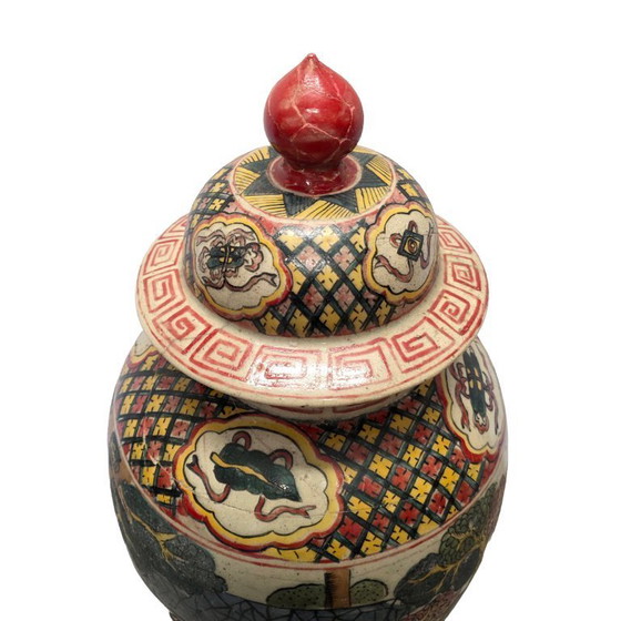 Image 1 of Große chinesische Deckelvase Chenghua, um 1900