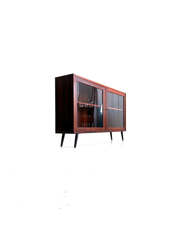Vitrine vintage danoise en palissandre des années 60 – Glass, Wood (photo 7 of 7)