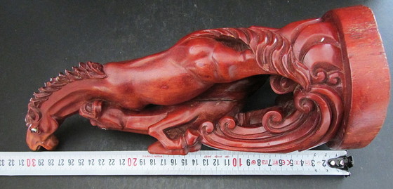 Image 1 of Skulptur, „Acht Pferde von Mu Wang“