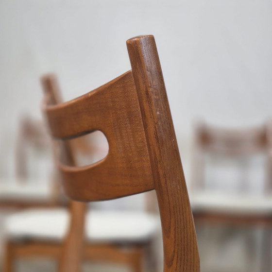 Image 1 of 6 vintage Danish design dining chairs 1960s-70s Bouclé