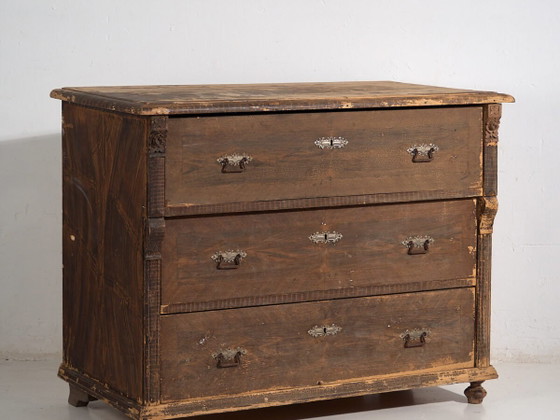 Antique chest of drawers with dark patina (c.1920) #43 (photo 2 of 40)