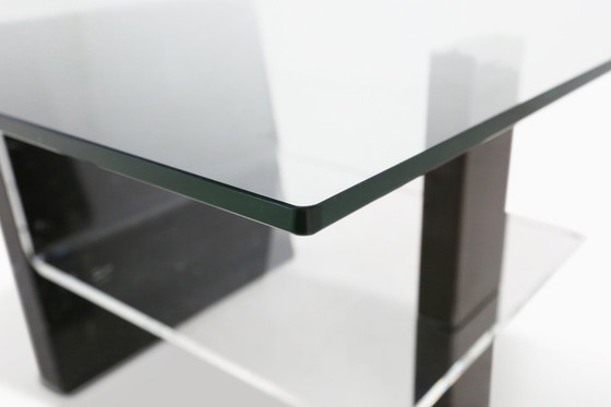 Image 1 of Tavolino italiano di metà secolo in marmo e vetro, anni '70