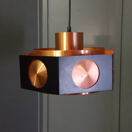 Plafoniera - Plafoniera Vintage Space Age in Rame di Birger Hammerstad – TR&Co, Lampade a sospensione, Copper (photo 3 of 13)