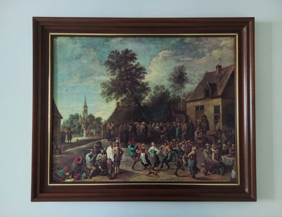 Image 1 of STAMPA ARTISTICA su cartone con cornice | Festival degli Agricoltori | David Teniers il Giovane
