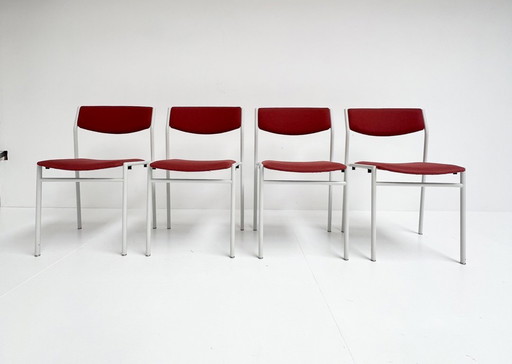 Set van 4 stapelbare stoelen van Gijs van der Sluis, 1970's