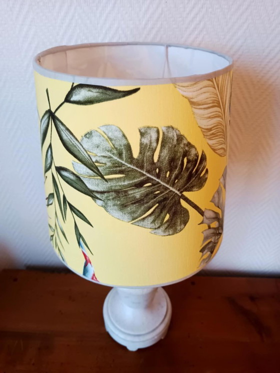 Image 1 of Marmorlampe und maßgefertigter Lampenschirm