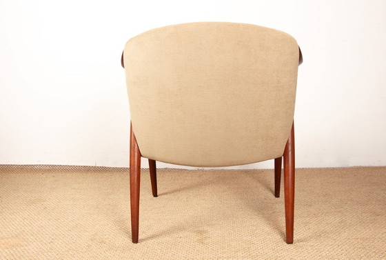 Image 1 of Pair of Scandinavian armchairs in teak and fabric, new Tyrol model by Gerhard Berg for Westnofa 1960.