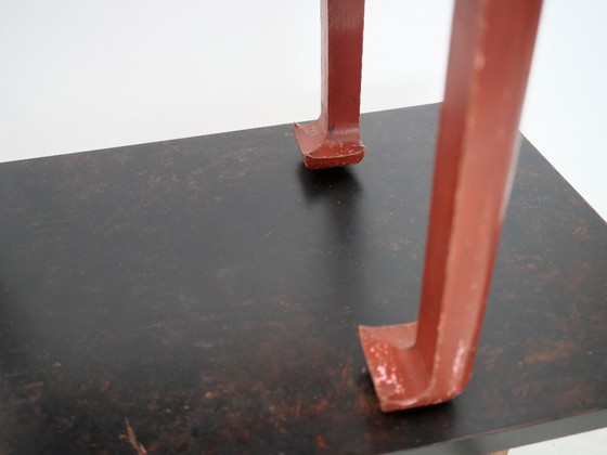 Image 1 of tavolino laterale laccato rosso art déco giapponese