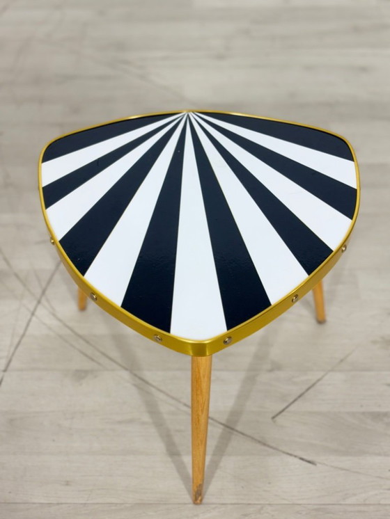 Image 1 of Vintage kidney-shaped table, plant stand, side table, storage