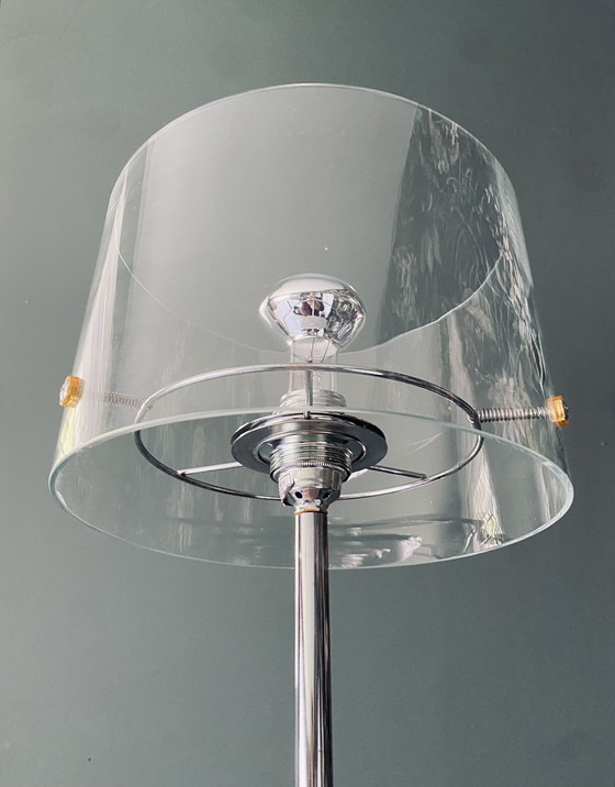 Image 1 of Seltene Glas-Tischleuchte aus den 80er Jahren – Pola Design Amsterdam