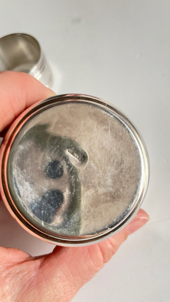 Image 1 of Silver-plated glass and napkin ring by UDNER