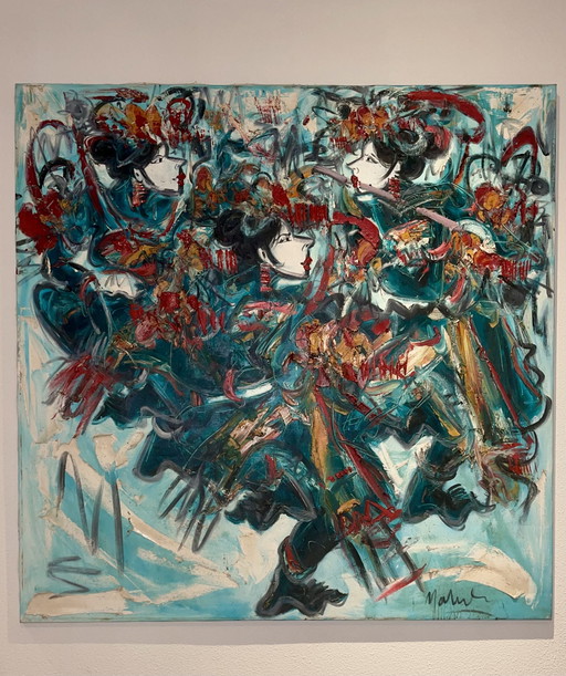 Colorful painting by Mahmudi Agus Antono