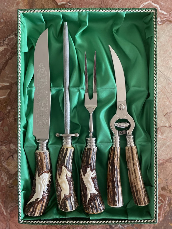 Image 1 of Couverts de chasse à découper 4 pcs. Othello Solingen