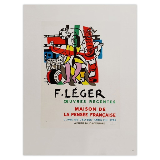 Fernand Léger AF 1954 – Plakat Maison de la Pensée Française 1959
