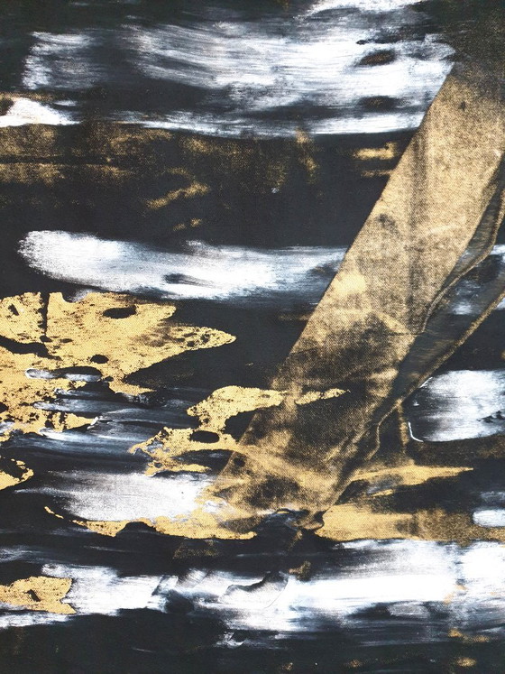 Jürgen Angeler - Gouden Barrière, Schilderijen & Tekeningen, Canvas, Zwart, Abstract (foto 12 van 14)