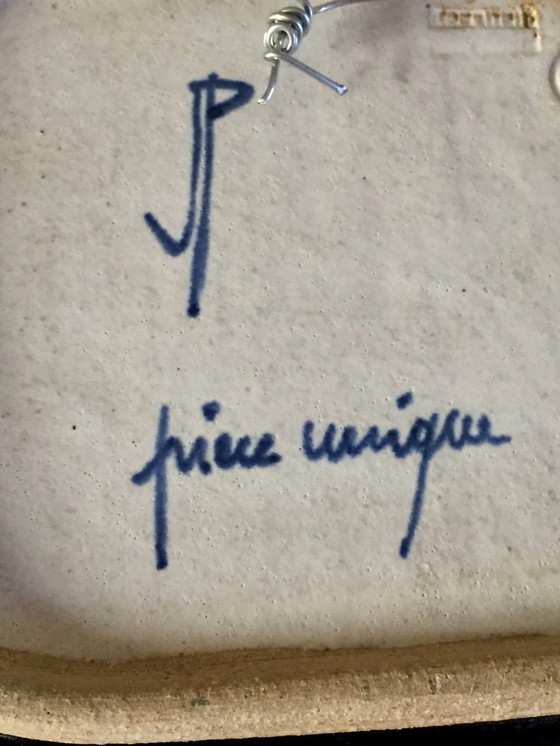 Image 1 of JACQUES POUCHAIN TABLEAU CERAMIQUE VINTAGE