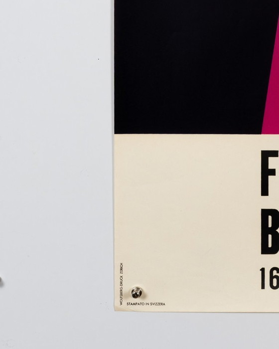 Fiera Svizzera Basilea – 1955 Original Vintage Exhibition Poster by Donald Brun – Mid-Century Modern – 102x64 (photo 8 of 8)