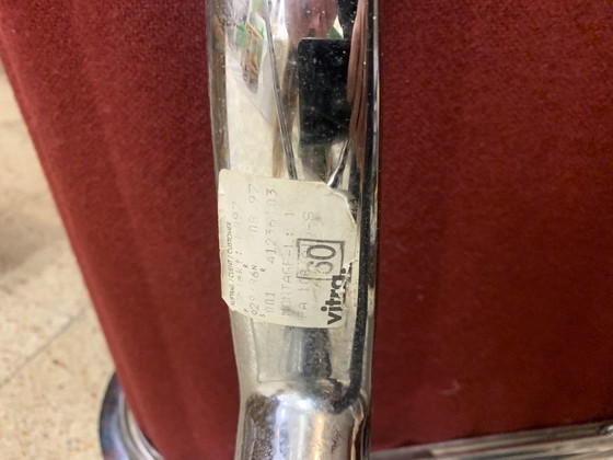 Image 1 of 4x sedie di design marca: vitra wine red