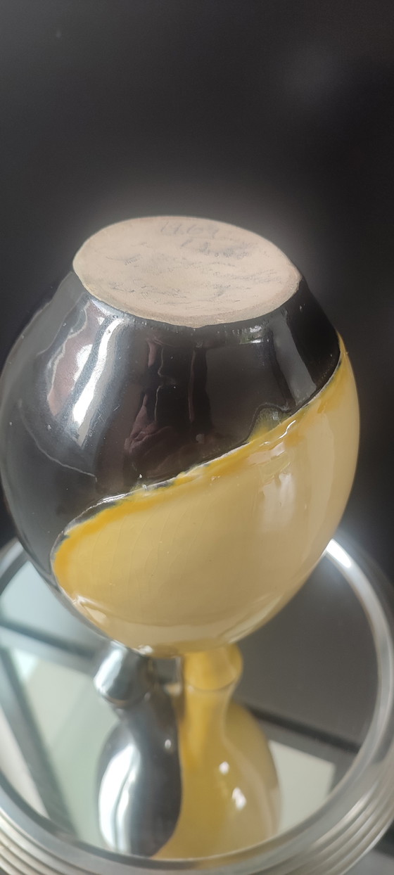 Image 1 of Vaso in ceramica vintage a due colli, 1964.