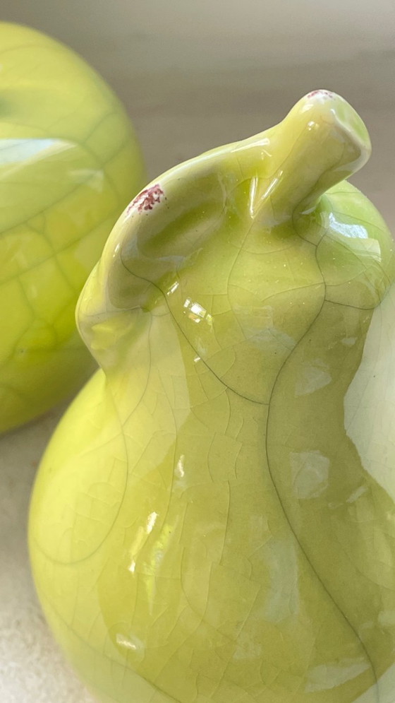 Image 1 of POMME POIRE Céramique Effet Craquelé