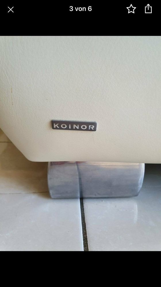 Image 1 of KOINOR - DESIGN - SOFA ARMCHAIR Leather white