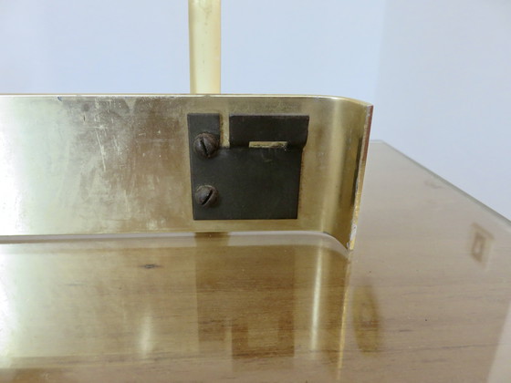 Image 1 of Large wall-mounted coat rack in gilded aluminum, France, 1970