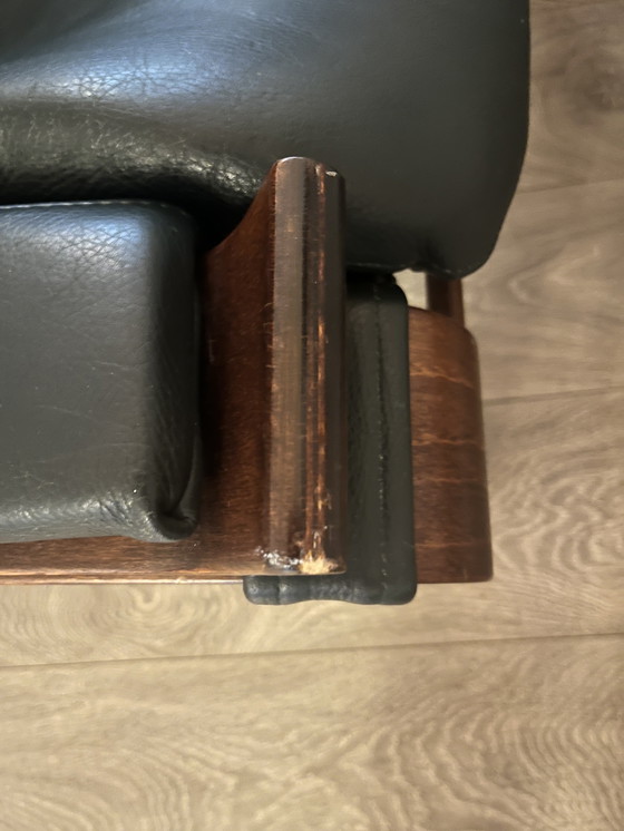 Image 1 of Fauteuil inclinable Kroken - Design scandinave - Style années 70 - Cuir vert