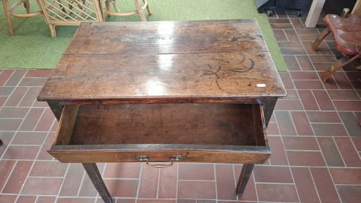 Antique Wooden Writing Table With Drawer | Authentic Patina | Ca. 19th Century
