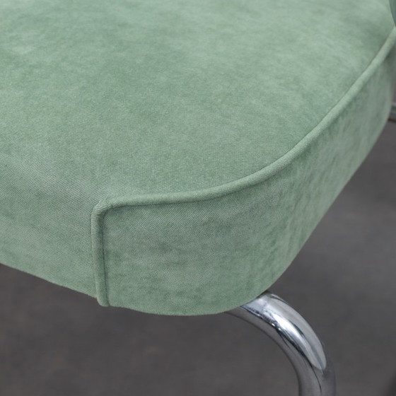 Image 1 of Een paar buisvormige stalen fauteuils van Paul Schuitema voor Fana Metaal, Nederland, jaren 1950.