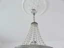 Lampadario a forma di mongolfiera con gocce di cristallo