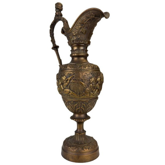Brocca in Bronzo Bacco con Putti, Stile XIX Secolo – Classica Brocca Ornamentale Europea (photo 4 of 13)