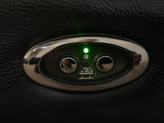 Image 1 of Black Cinema 2-seat Relax Sofa with USB Charger Socket