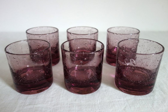 6 Bubble Blown Glasses Verrerie du Marais Riom – Glass & Decanter (photo 3 of 9)