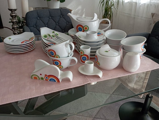 Image 1 of Servizio da tavola vintage anni '70, design eccezionale, 43 pezzi, rarissimo!